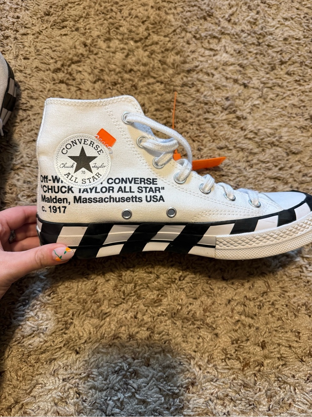 Converse Off-White x Chuck Taylor High Top Sneaker - White with Black